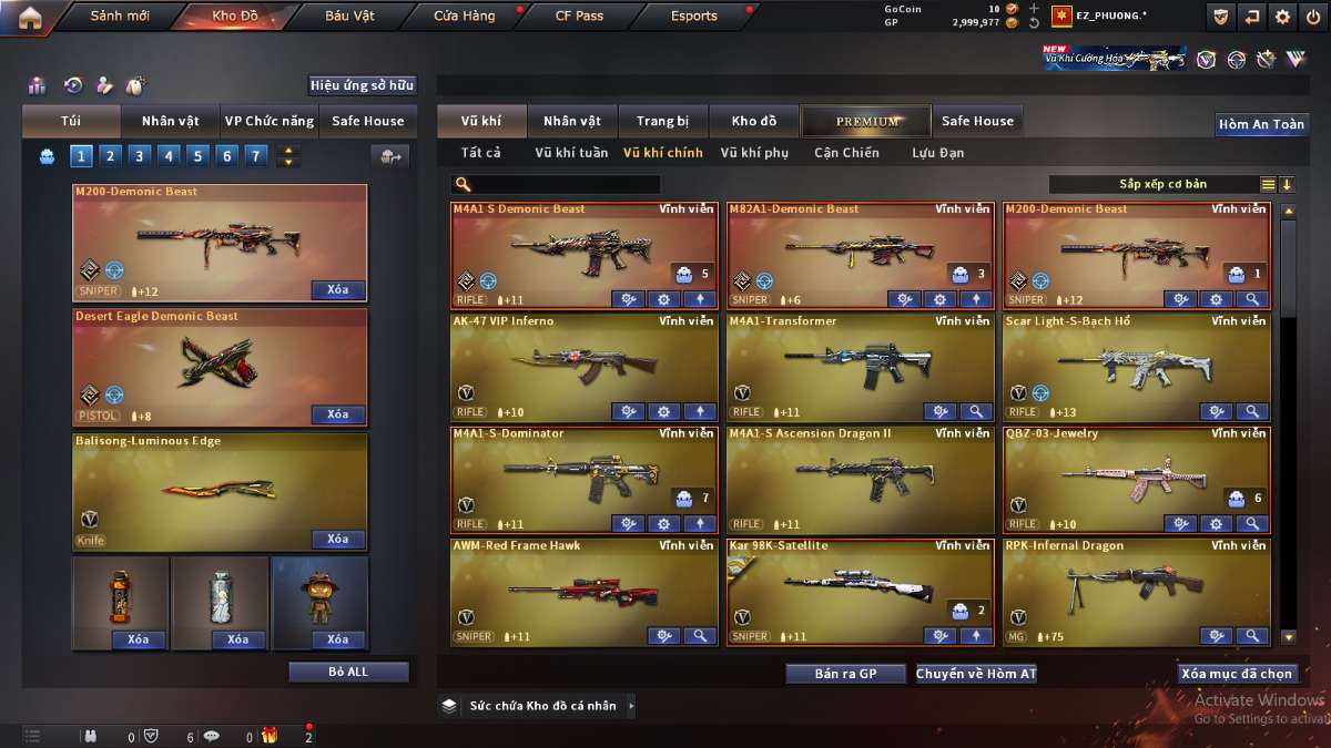 shop acc cf uy tin gia re